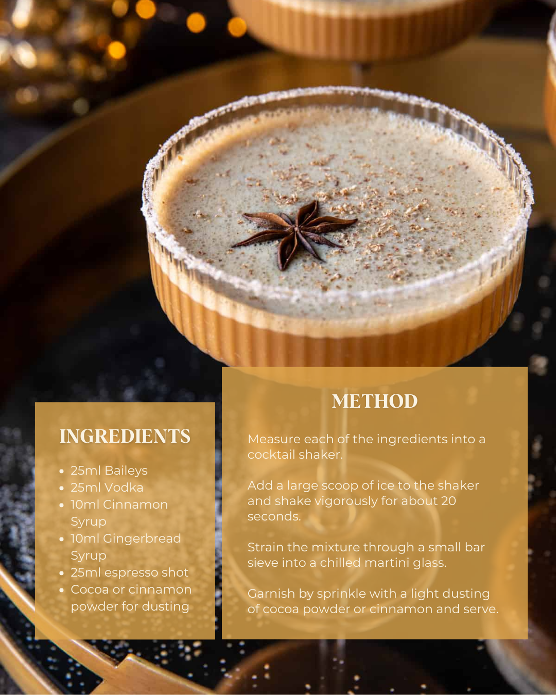 Festive espresso martini recipe